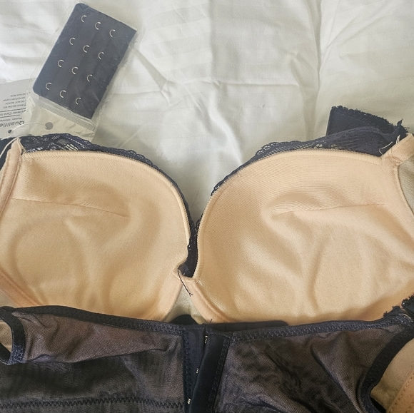 Fall Sweet Lace Padded Underwire Push Up Bra In Navy Blue, Size 36C - Picture 5 of 8